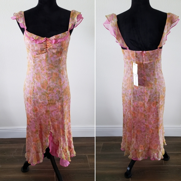 Nanette Lepore Dresses & Skirts - B2G1 NWT Nanette Lepore Silk Ruffled Flutter Dress